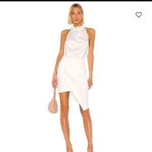 ELLIATT X Revolve Camo Dress in White, Halter Asymmetrical Women’s Size Small